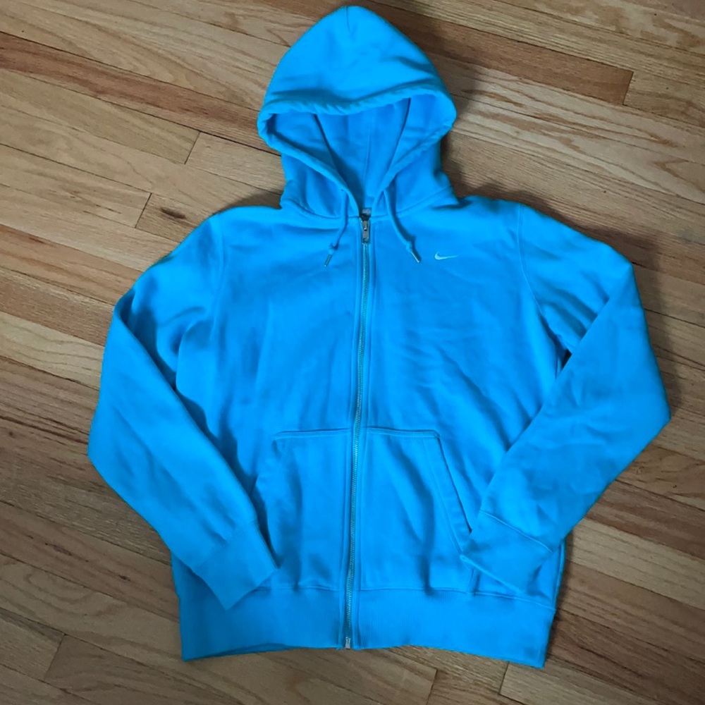 Teal Nike zip up hoodie